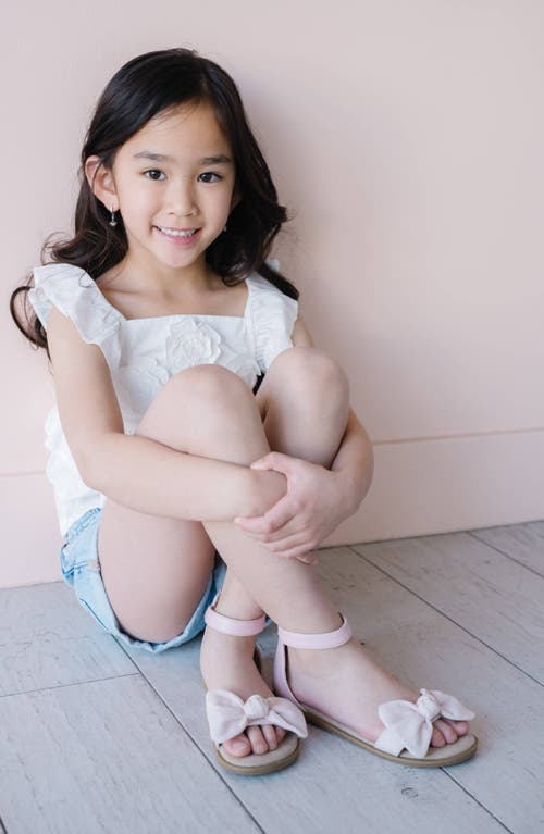 Yosi Samra Kids' Miss Cambelle Bow Ankle Strap Sandal In Ballet Pink