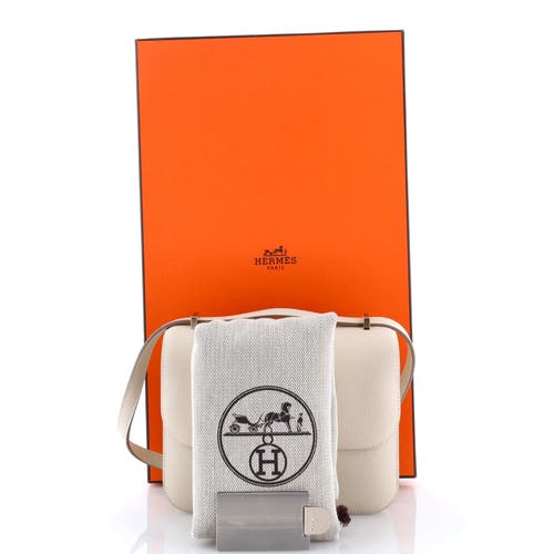 Pre-owned Hermes  Hermes Constance Nm Bag Epsom 18 In White