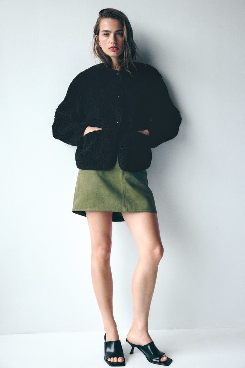 Teddy Jacket, Alternate, color, Black