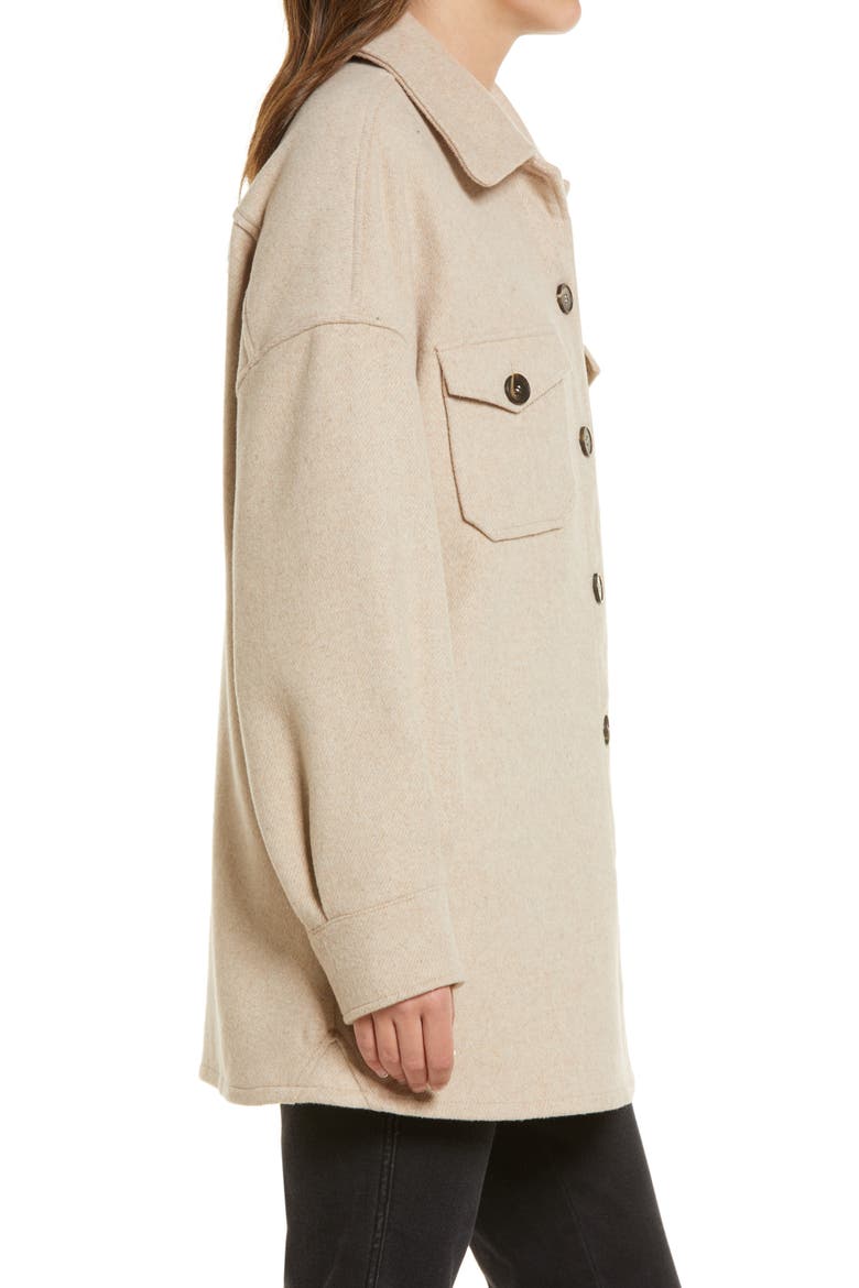 Twill Shirt Jacket, Alternate, color, OAT