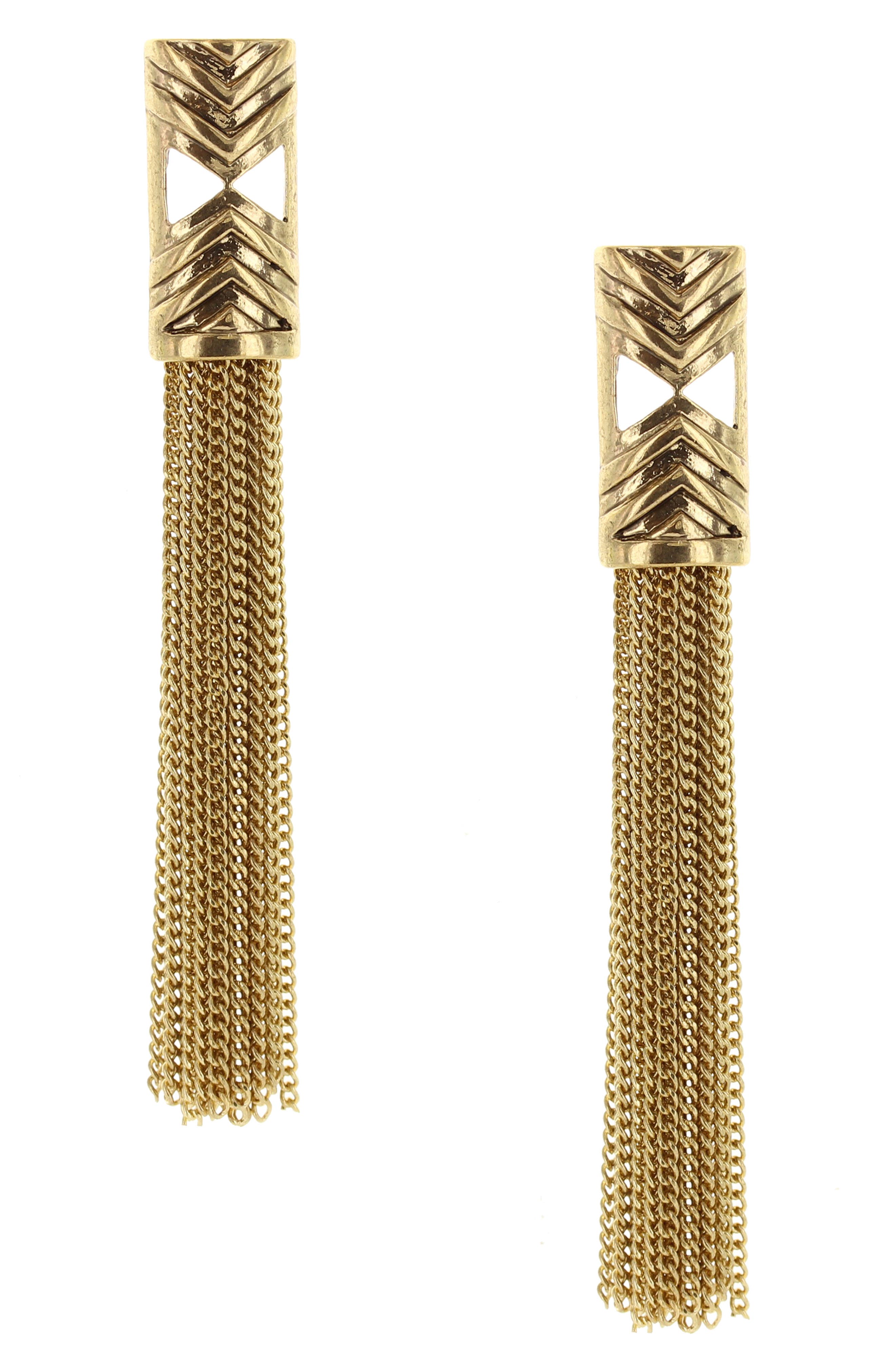OLIVIA WELLES Lyla Fringe Earrings