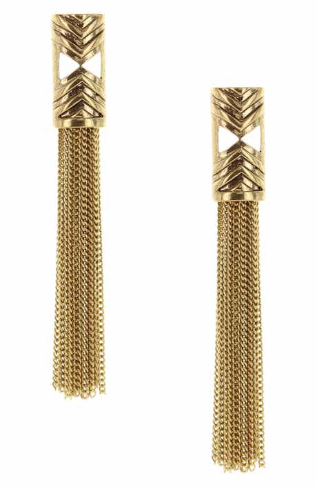 OLIVIA WELLES Lyla Fringe Earrings