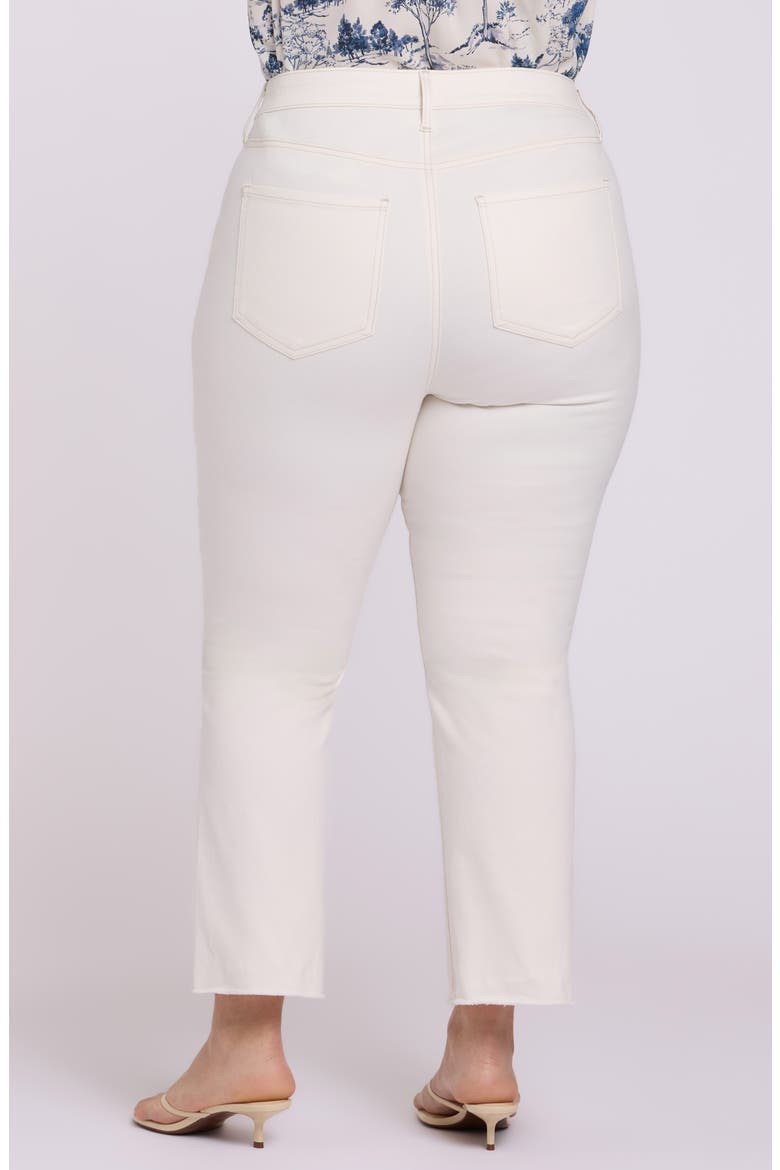 Billie Frayed High Waist Ankle Mini Bootcut Jeans, Alternate, color, VINTAGE WHITE