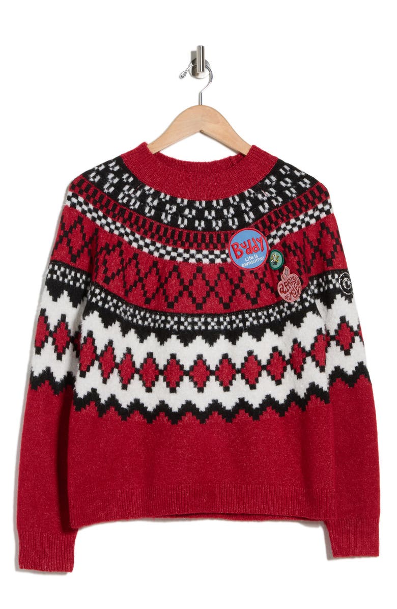 Desigual Thick Gauge Sweater, Main, color, Red