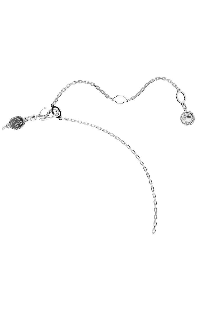 Hyperbola Zirconia Pendant Necklace, Alternate, color, WHITE