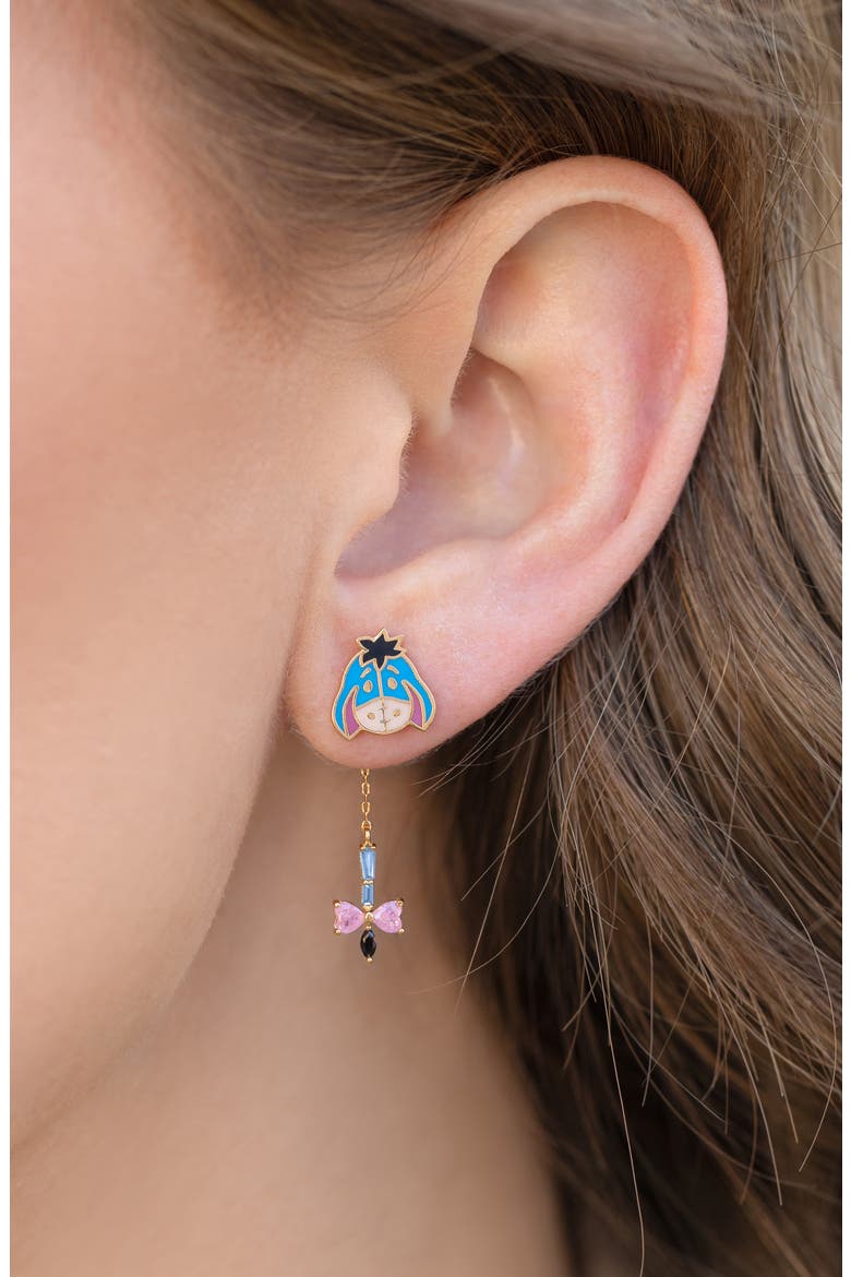 Disney Eeyore Dangle Earrings, Alternate, color, GOLD
