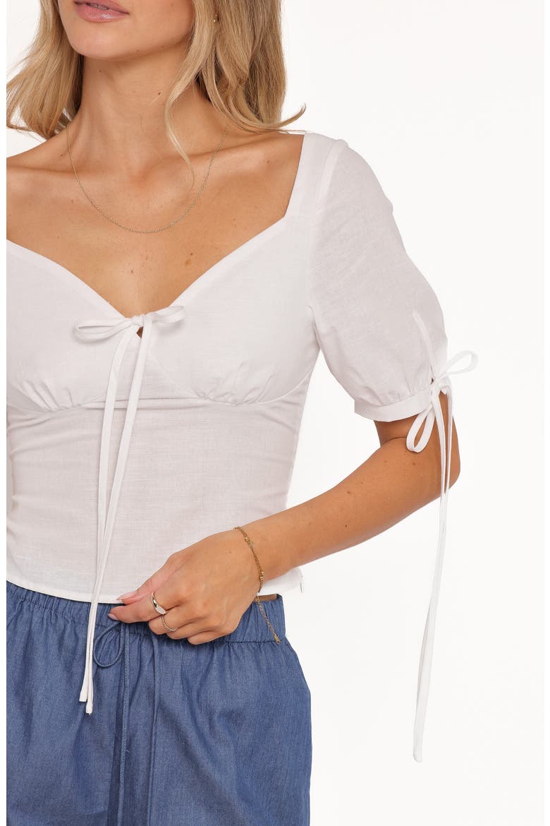 Eithne Sweetheart Neck Top, Alternate, color, WHITE