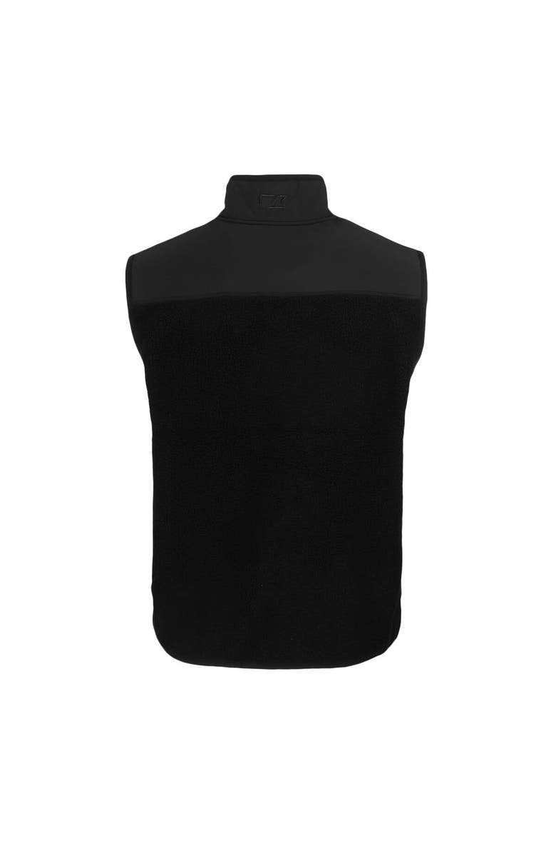 Cutter & Buck Men's Cutter & Buck  Black Las Vegas Raiders Helmet Big & Tall Cascade Eco Sherpa Fleece Full-Zip Vest, Alternate, color, 