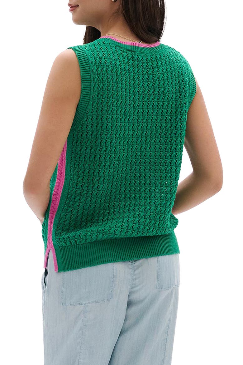 Arcadia Cruz Cotton Sweater Vest, Alternate, color, ARCADIA