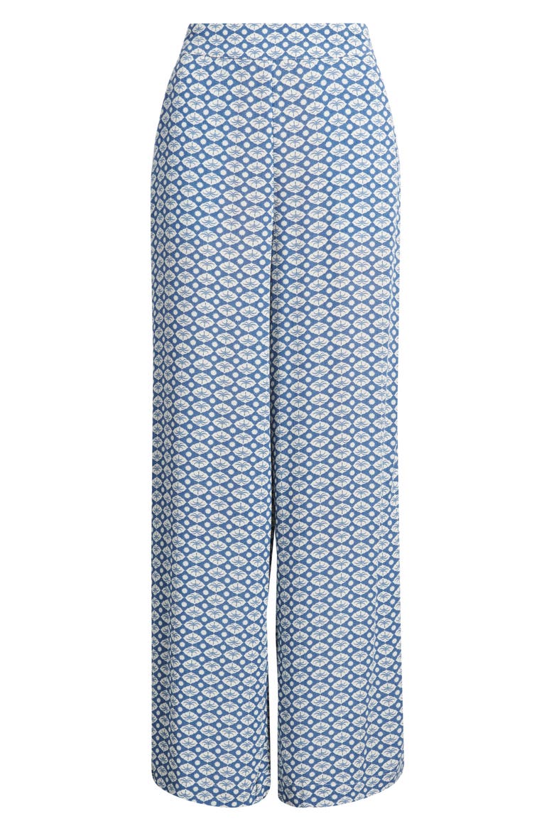 Print Wide Leg Pants, Alternate, color, VINTAGE NAVY