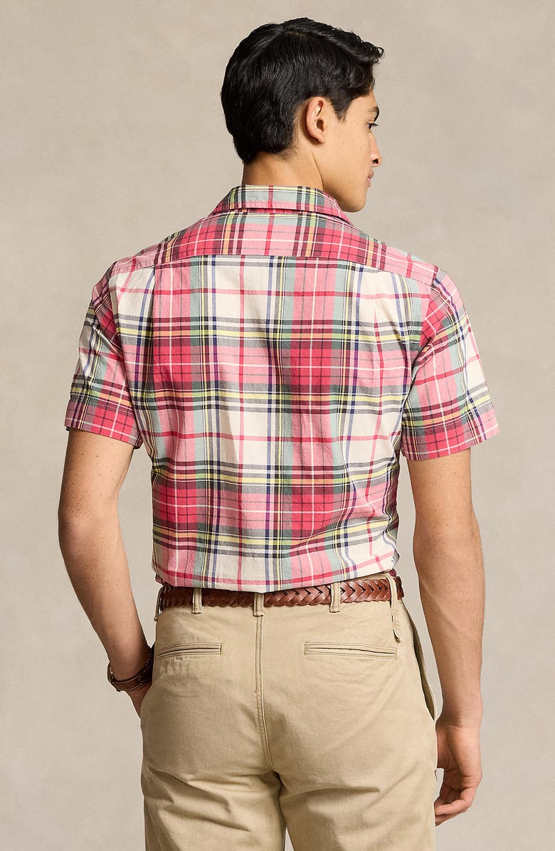 Polo Ralph Lauren Classic Fit Madras Plaid Camp Shirt, Alternate, color, 
