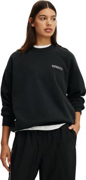 COTTON ON BODY Women's Active Plush Graphic Crew Sweatshirt