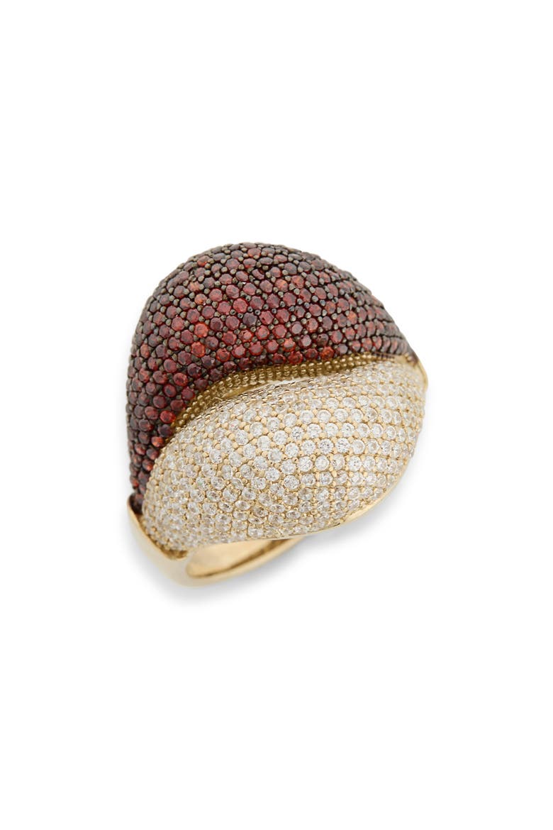 Pavé Cubic Zirconia Ring, Main, color, RED