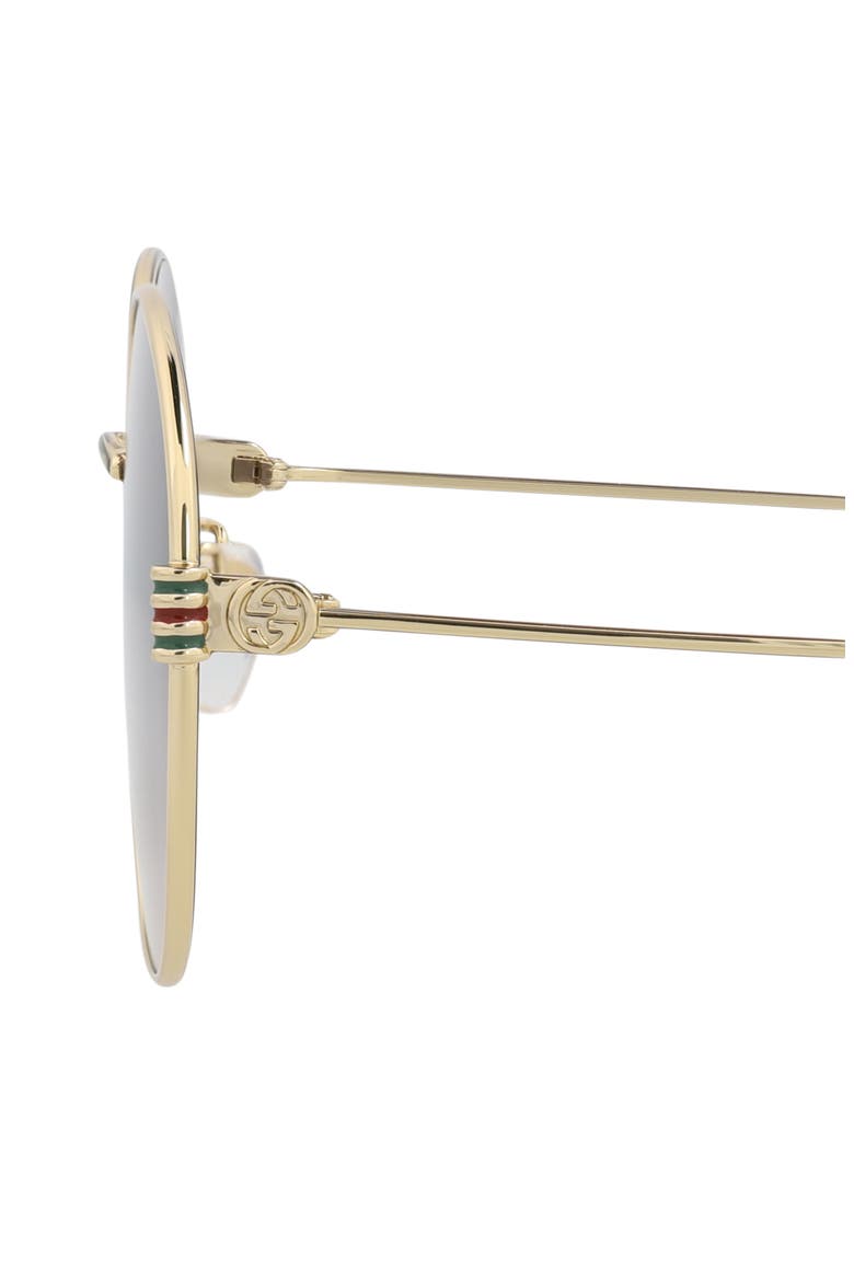 60mm Round Sunglasses, Alternate, color, GOLD GOLD GREY