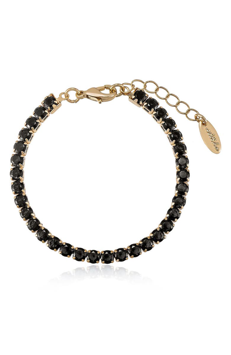 Ettika Giselle Sparkle Bracelet, Main, color, Black