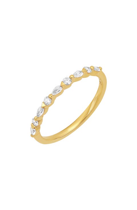 Maya 18K Yellow Gold Diamond Stackable Ring
