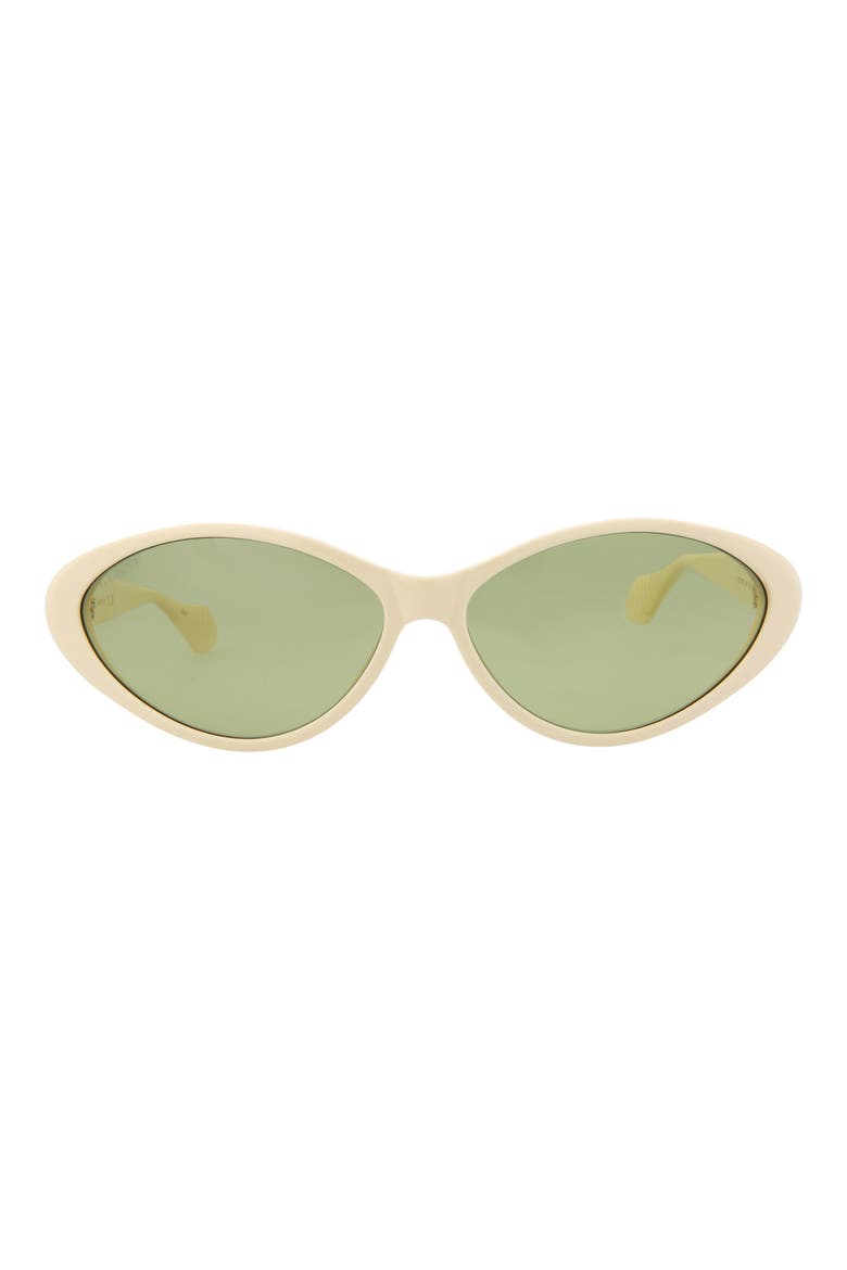 67mm Cat Eye Sunglasses, Main, color, IVORY IVORY GREEN