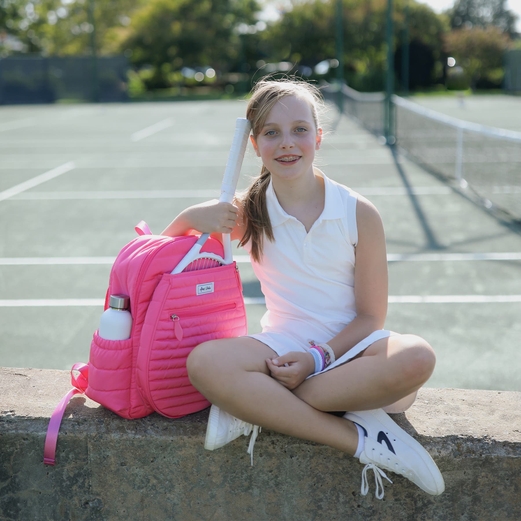 Jr. Love Tennis Backpack, Alternate, color, Bubble Gum Puffer
