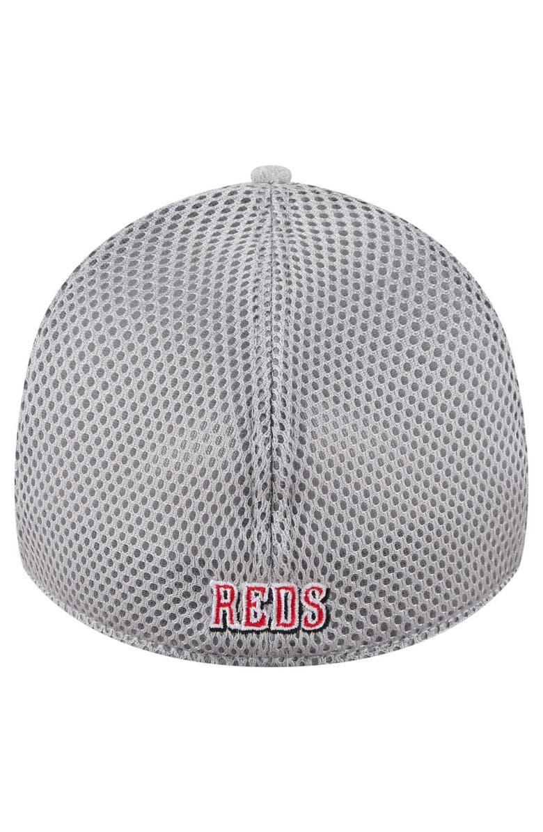 New Era Men's New Era Gray Cincinnati Reds Visor Paint Splatter 39THIRTY Flex Hat, Alternate, color, Gray