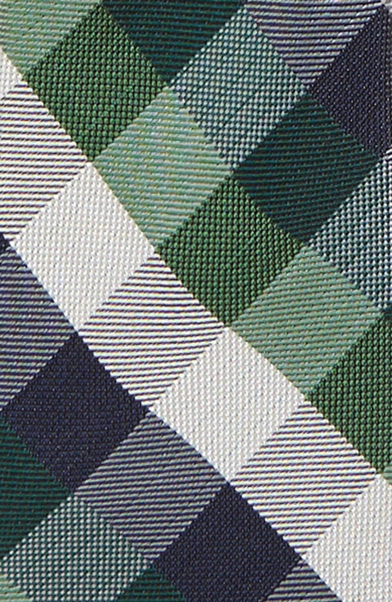 Nordstrom Kids' Anders Check Pre Tied Silk Blend Tie, Alternate, color, Green
