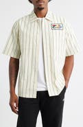 ICECREAM Fruit by the Fruit Stripe Short Sleeve Cotton Graphic Button-Up Shirt