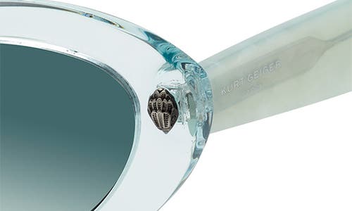Kurt Geiger Cat Eye Sunglasses, 60mm In Mint/smoke