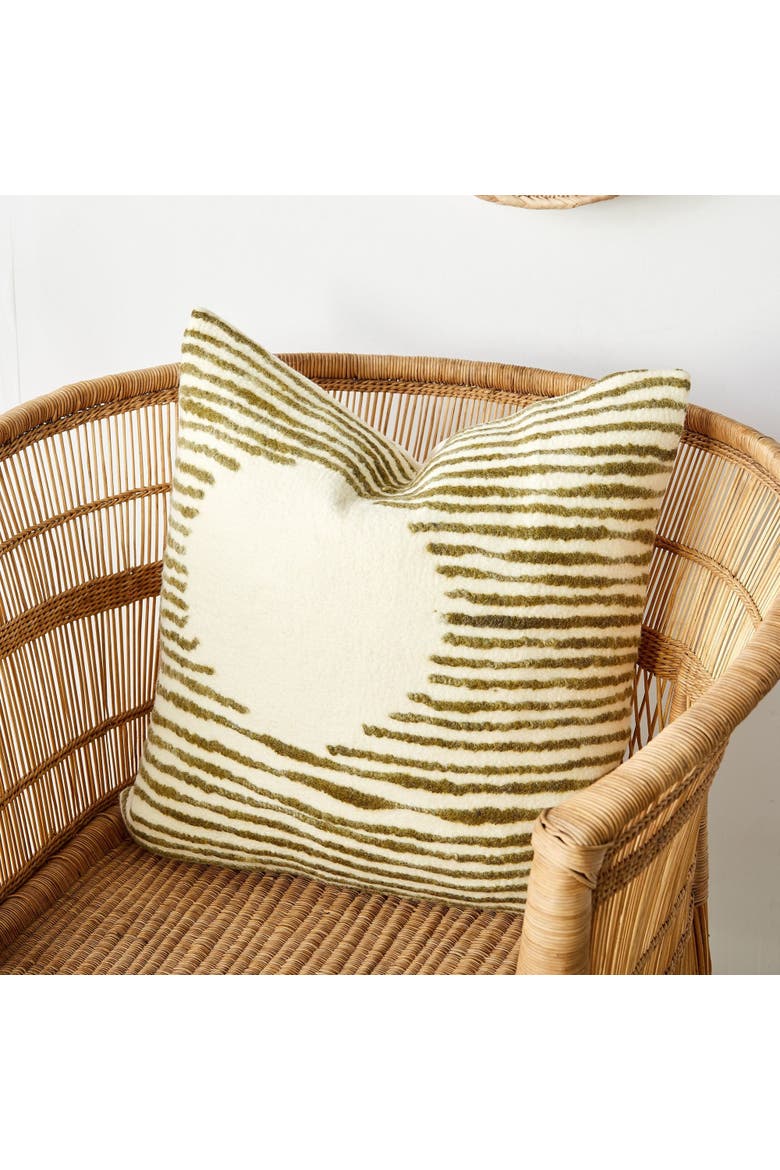 Full Moon Throw Pillow - Cover Only, Alternate, color, Olive