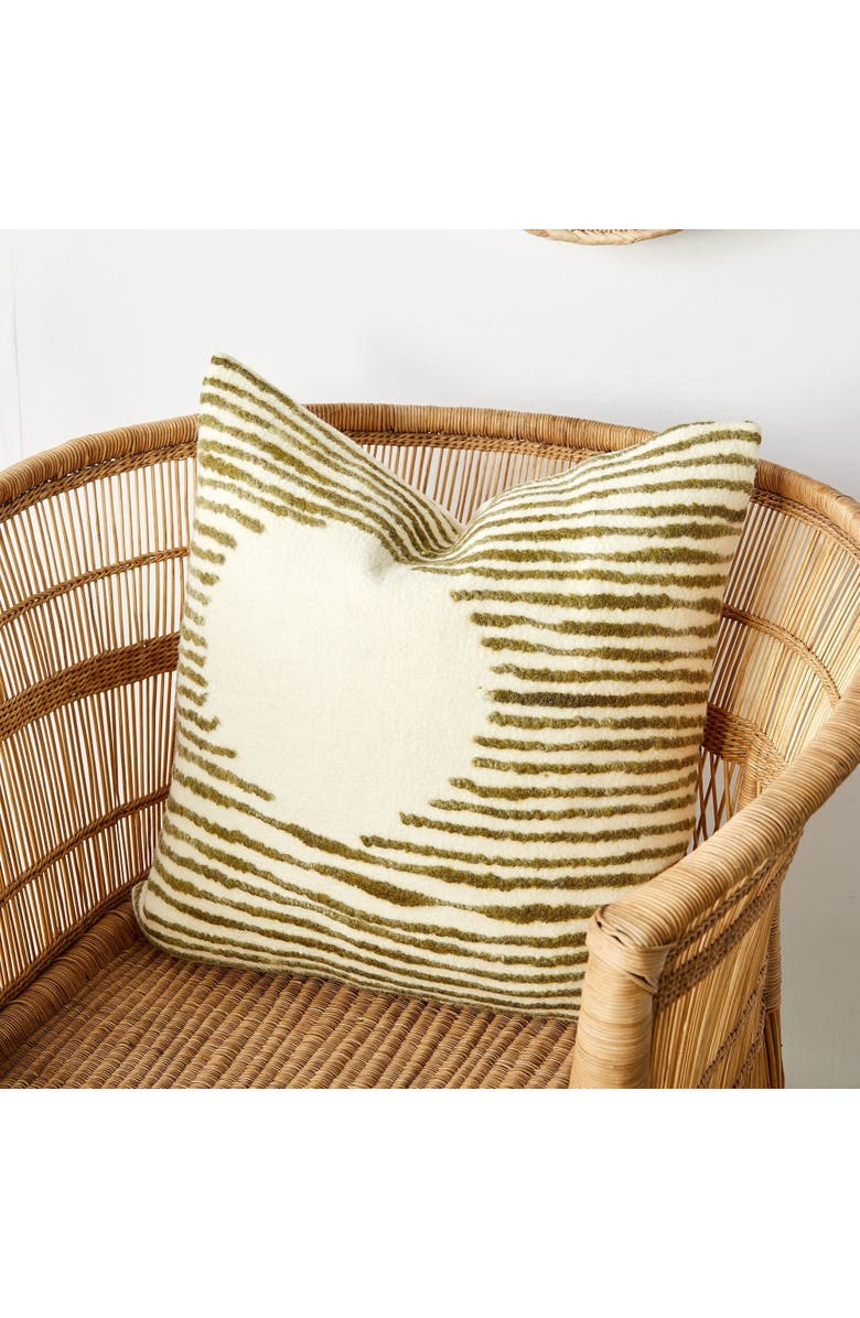 kanju Interiors Full Moon Throw Pillow - Cover Only, Alternate, color, Olive