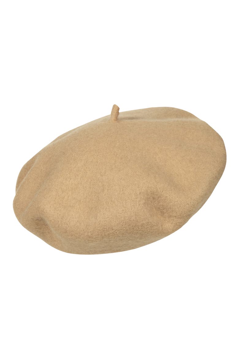 Wool Beret, Alternate, color, LAUREN CAMEL