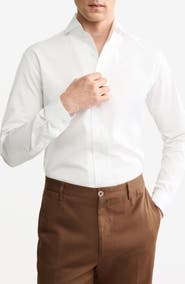 MANGO Cotton Button-Up Shirt