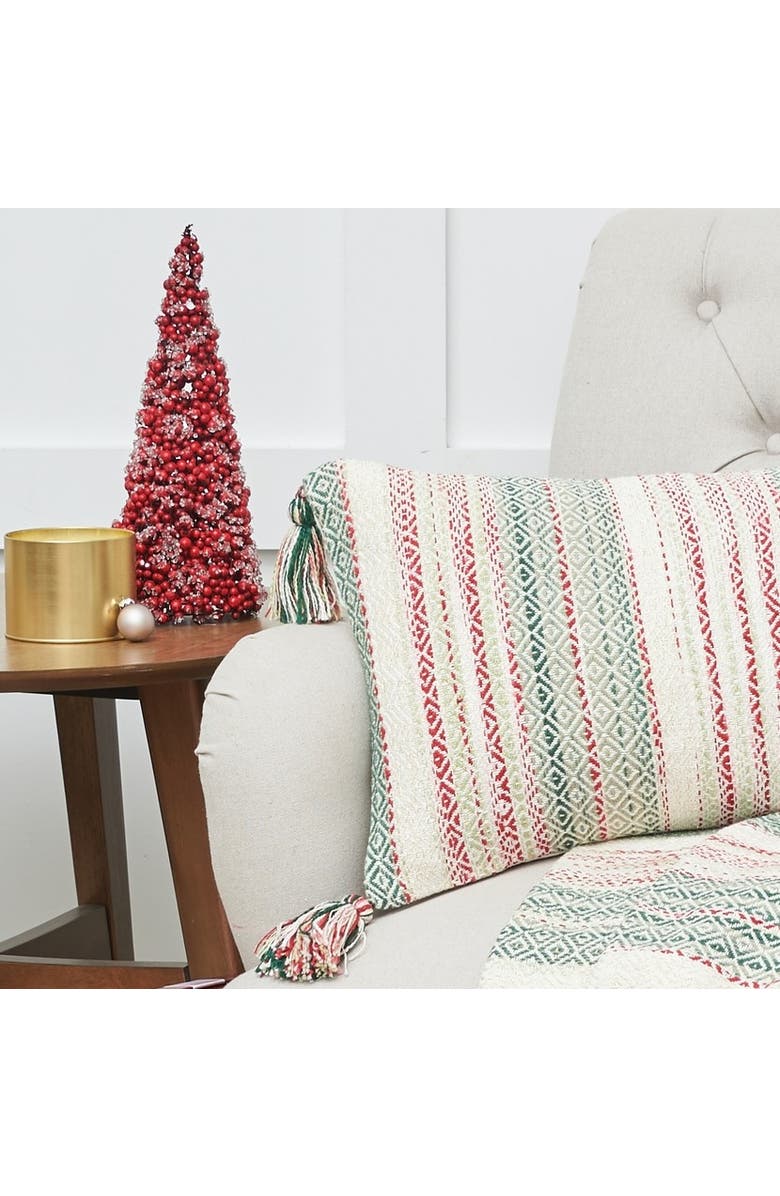 C&F Home Cozy Nordic Christmas Red & Green Accent Pillow, 14" x 22", Alternate, color, Green