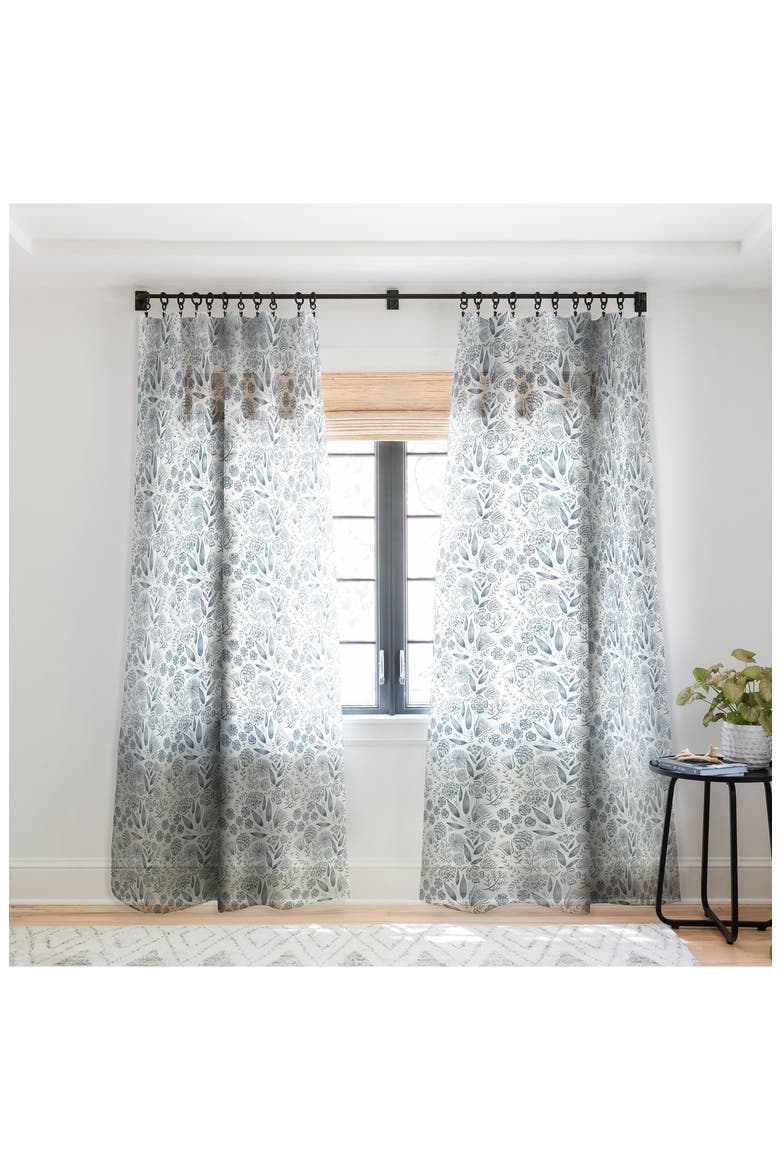 Leaf Sheer Window Panel, Main, color, GRAY