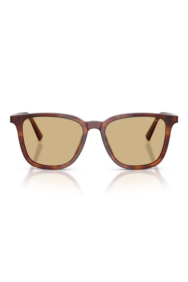 53mm Square Sunglasses, Main, color, STRIPED TOBACCO / YELLOW