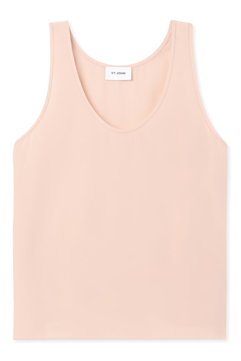 Silk Crêpe de Chine Tank, Alternate, color, LIGHT BLOSSOM