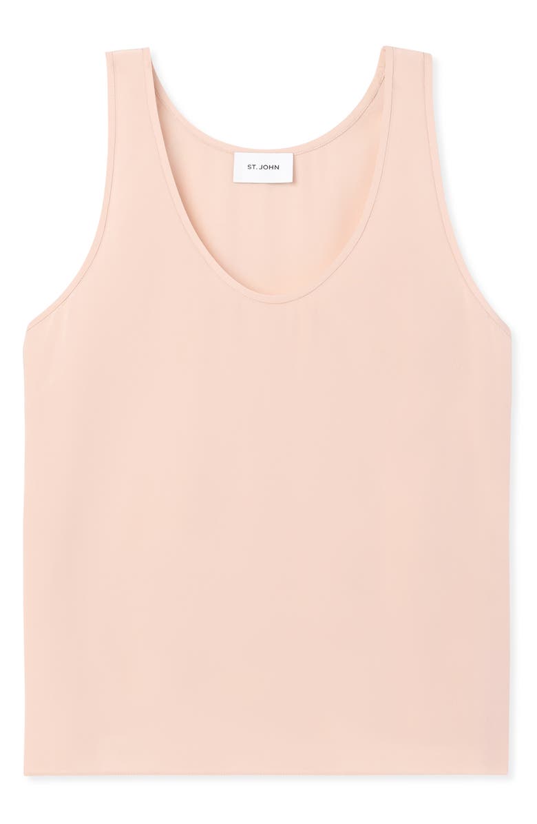 ST. JOHN Silk Crêpe de Chine Tank, Alternate, color, 