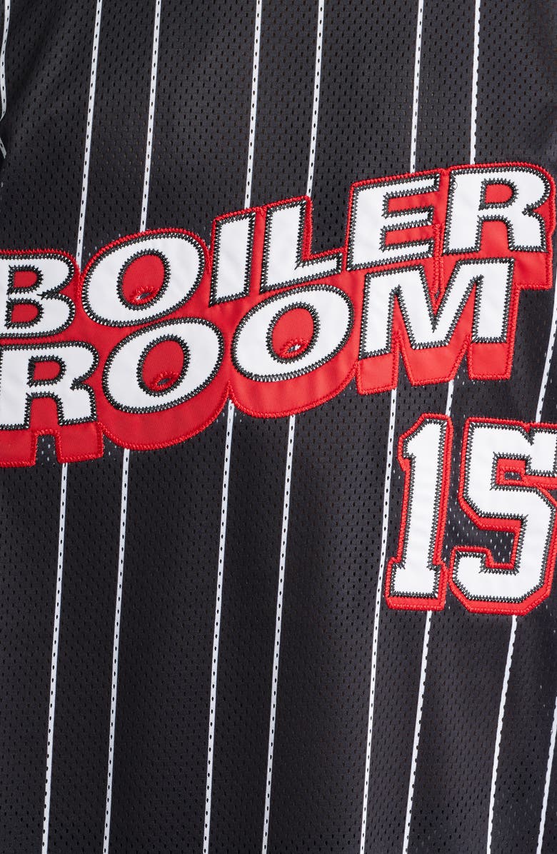 BOILER ROOM Graphic Mesh Basketball Jersey, Alternate, color, Black