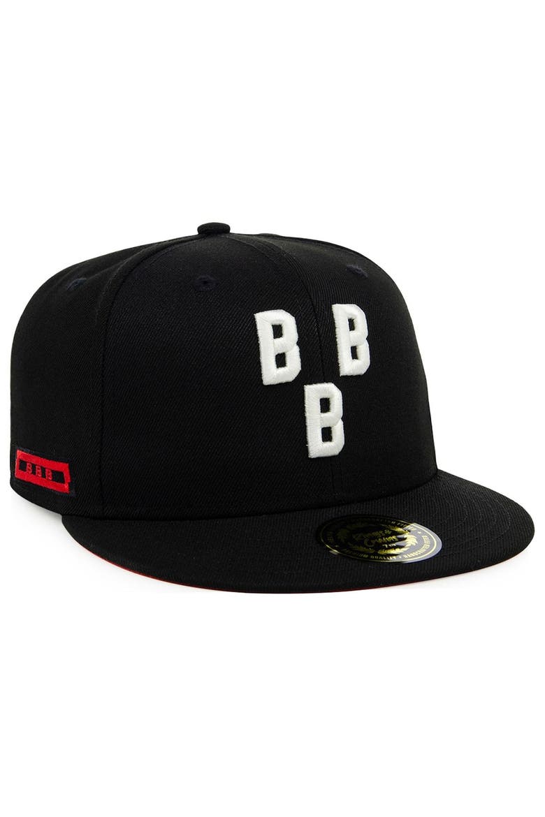 Men's Rings & Crwns Black Birmingham Black Barons Team Fitted Hat, Main, color, Black