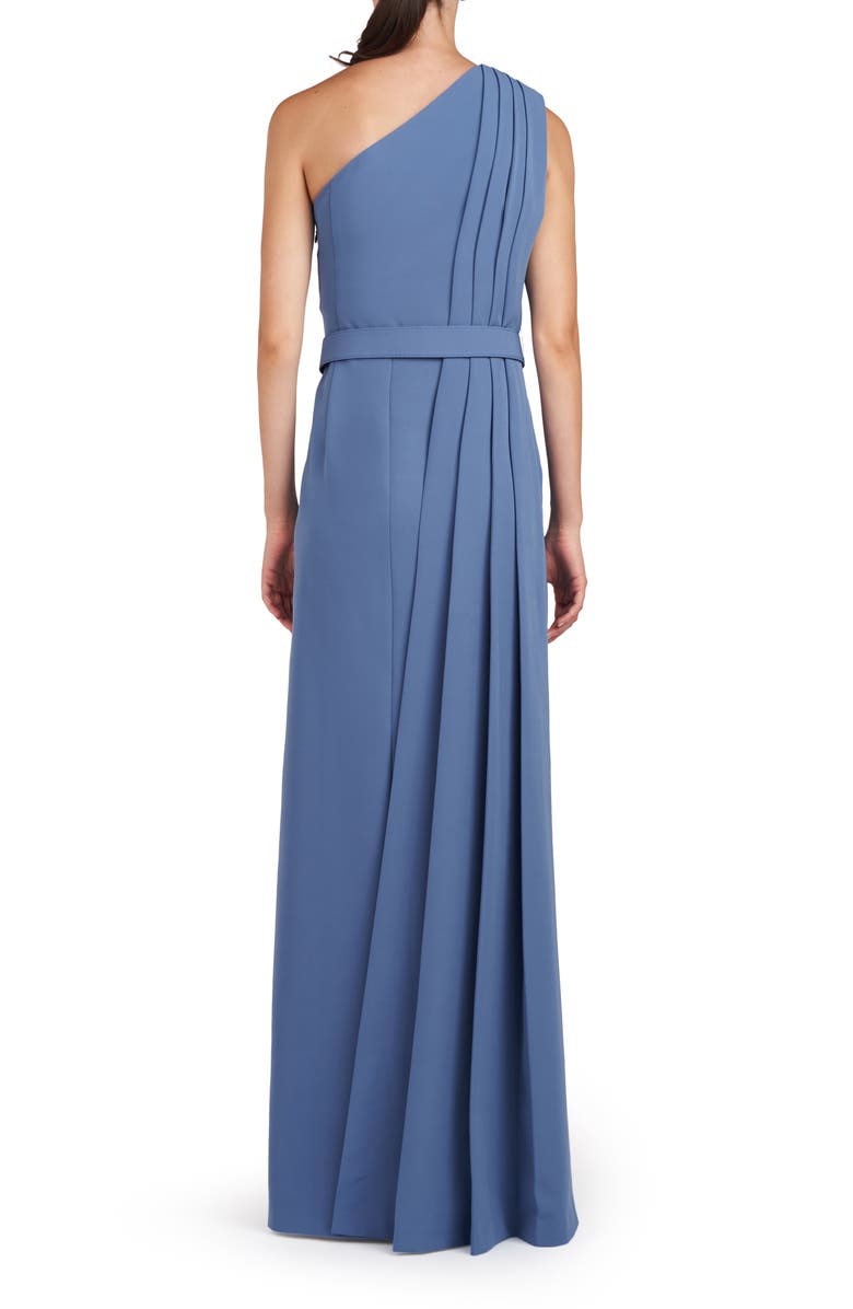 Kay Unger Bowie One-Shoulder Belted Gown, Alternate, color, 