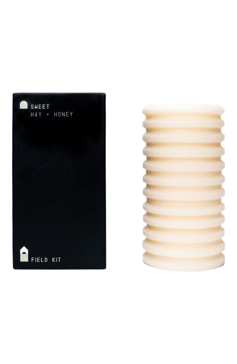 Field Kit Sweet Pillar Candle, Main, color, White