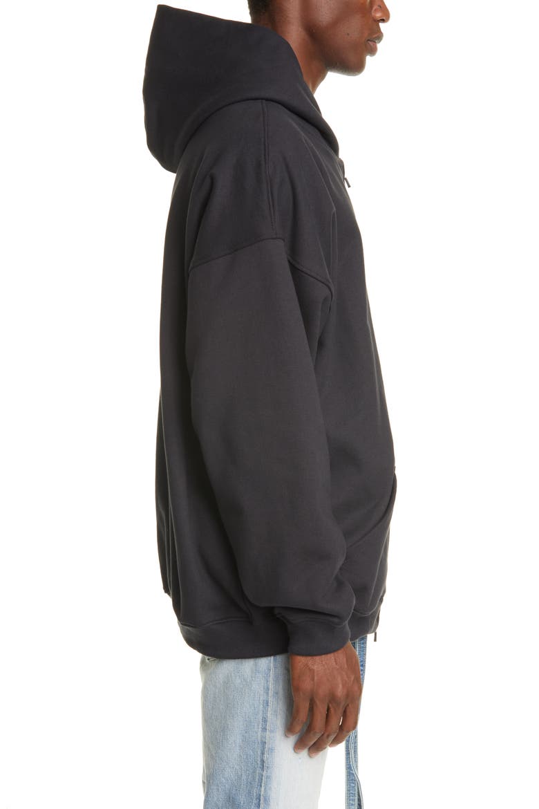 Everyday Oversize Zip Hoodie, Alternate, color, VINTAGE BLACK