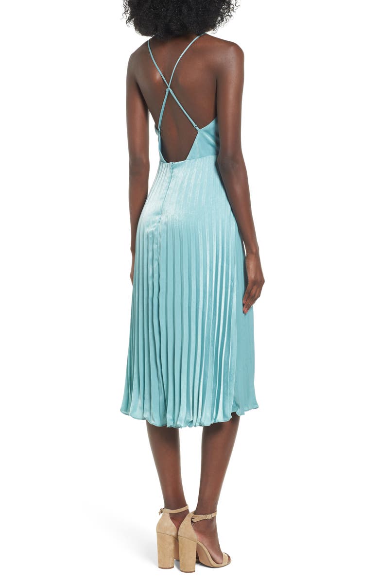 All in Favor Embroidered Midi Dress, Alternate, color, 