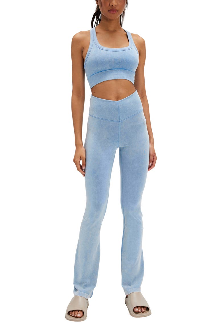 FP Movement Go to Smooth Flare Leggings, Alternate, color, WASHED DENIM BLUE
