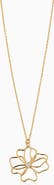 Oradina 14K Yellow Gold Full Bloom Pendant Necklace
