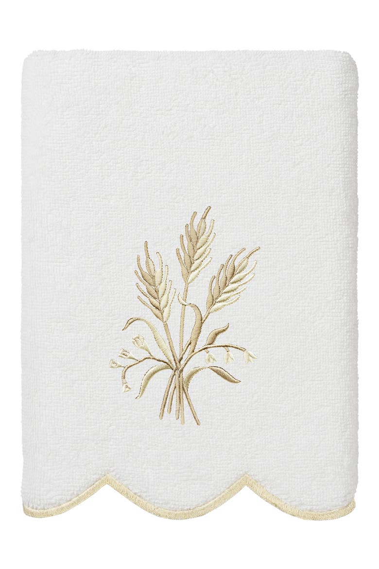 Whitney Scallop 6-Piece Towel Set, Alternate, color, WHITE/ BEIGE