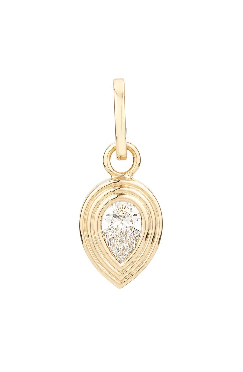 Adina Reyter Groovy Pear Cut Charm, Main, color, 14K Yellow Gold