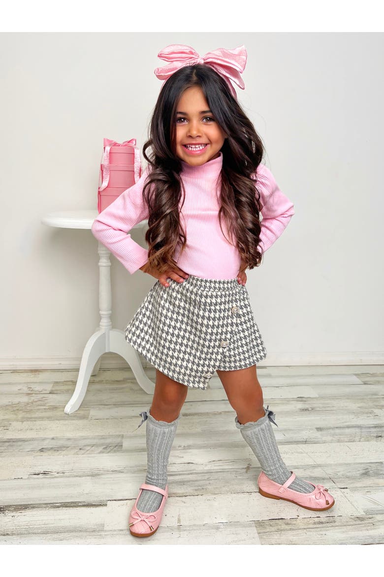 Ready  Turtleneck Top and  Skort Set, Alternate, color, Grey