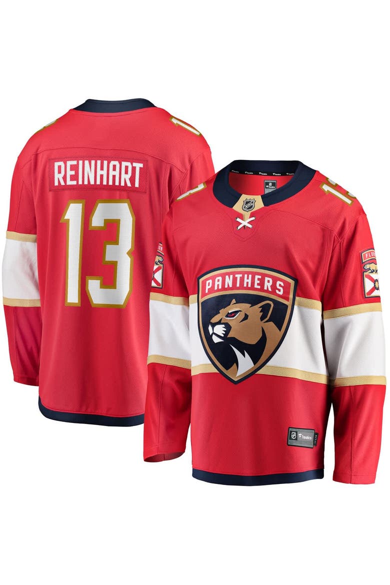 Men's Fanatics Sam Reinhart Red Florida Panthers Breakaway Player Jersey, Main, color, Red