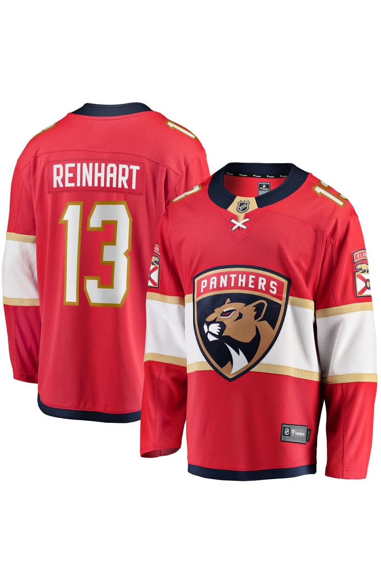 FANATICS Men
s Fanatics Sam Reinhart Red Florida Panthers Breakaway Player Jersey, Main, color, Red