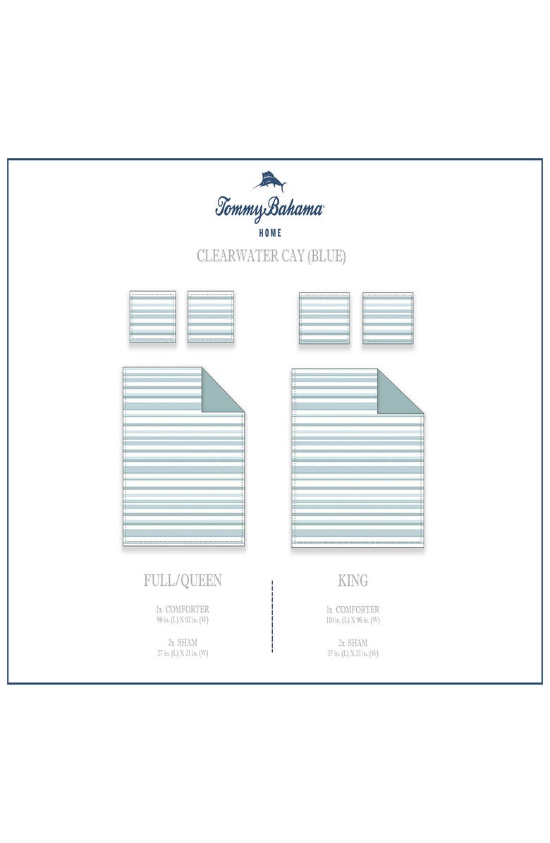 Tommy Bahama Clearwater Cay 3-Piece Quilt Set, Alternate, color, Silver Blue