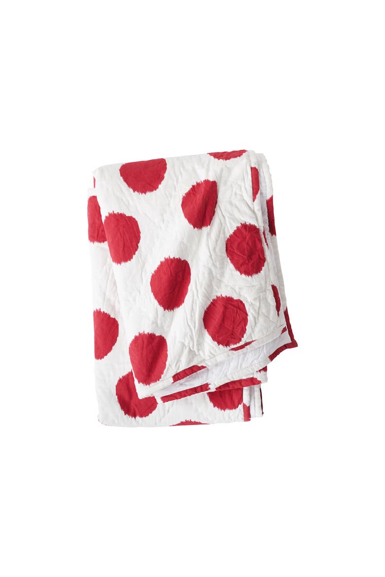 Pet Dog or Cat Tomato Pattern Quilt Throw Blanket, Main, color, Red